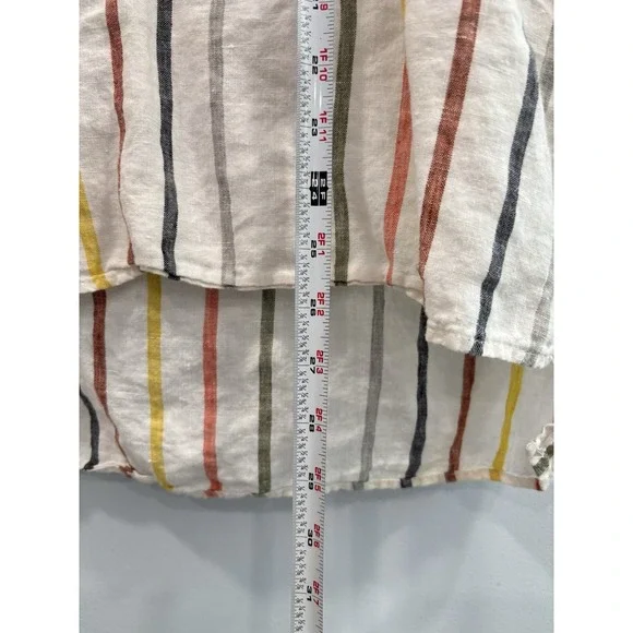 Bundle 100% Linen Tops Women M Ellen Tracy Jones NY Striped Short Sleeve Summer - Picture 11 of 13